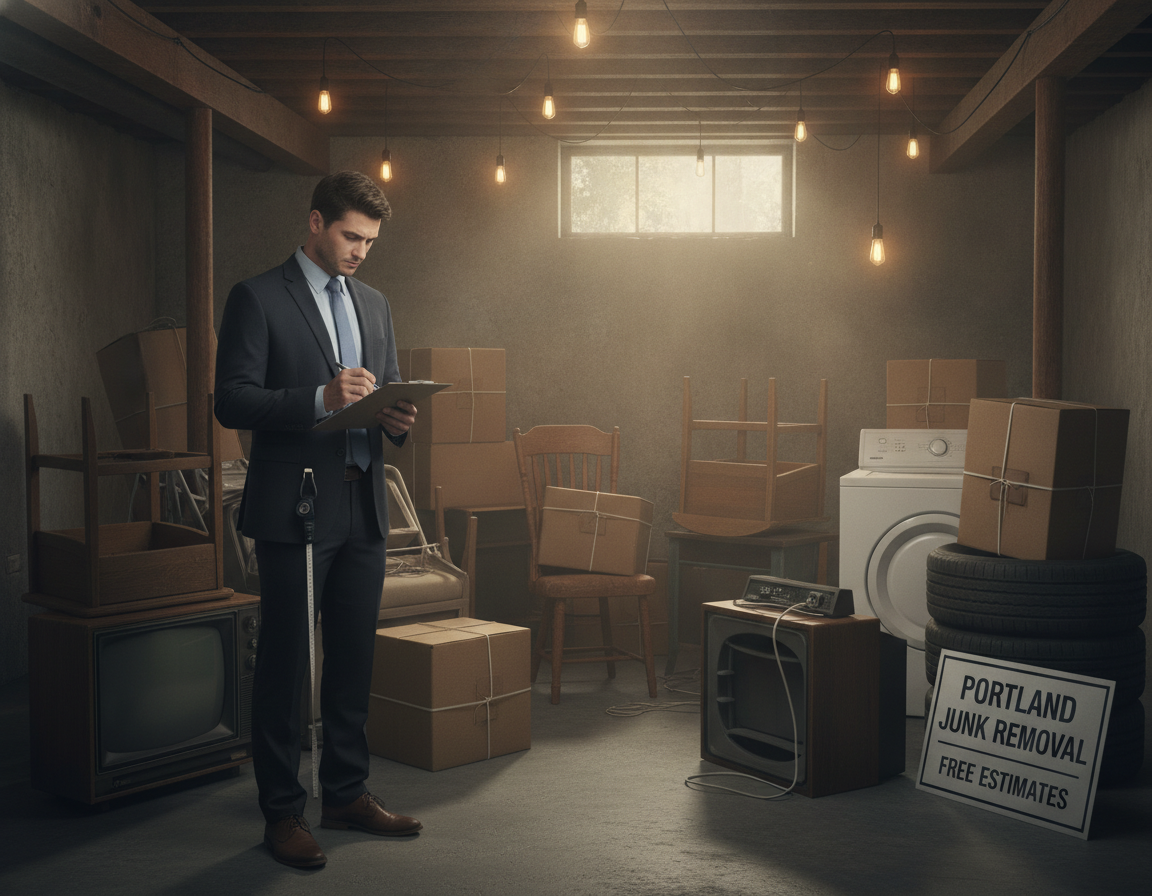 Basement Junk Removal Cost for Portland Explained – Per Load or Per Hour?